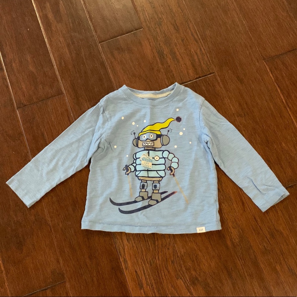 GUC! Baby GAP Long-sleeve Robot T-shirt, Size 3